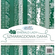 Paperheaven - Emerald Lady - sæt med 12 ark dobbeltsidet 30x30 papir